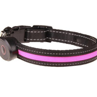 HKM-5829949 Luminous Dog Collar with Adjustable Lengths (S: 28CM-40CM, M: 33CM-50CM, L: 38CM-60CM)
