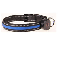 HKM-5829949 Luminous Dog Collar with Adjustable Lengths (S: 28CM-40CM, M: 33CM-50CM, L: 38CM-60CM)