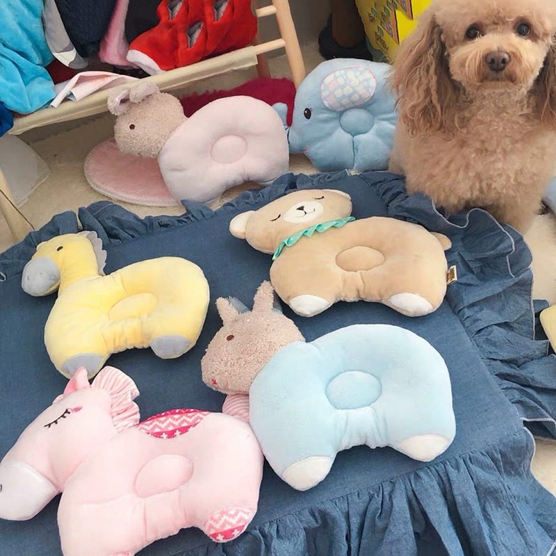 HKM-582995 Cotton Animal Travel Pillow for Dogs and Cats - Hand Washable, Solid Design