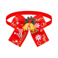 HKM-5830205 Christmas Pet Bow Tie Accessory for Dogs and Cats - Red and Green Design, Multiple Patterns Available