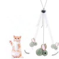 HKM-583059 Elastic Bouncing Funny Cat Stick with Hanging Toys and Delicate Balls