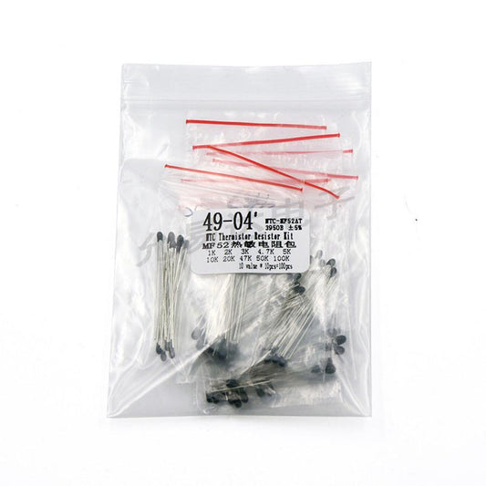 HKM-583059 NTC Thermal Resistor Pack 1K-100K, 3950B, 100 Pieces, Low Power, Metal Film