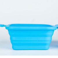 HKM-5831741 Collapsible Silicone Double Bowl for Dogs and Cats - Portable Feeding Dish for Food and Water