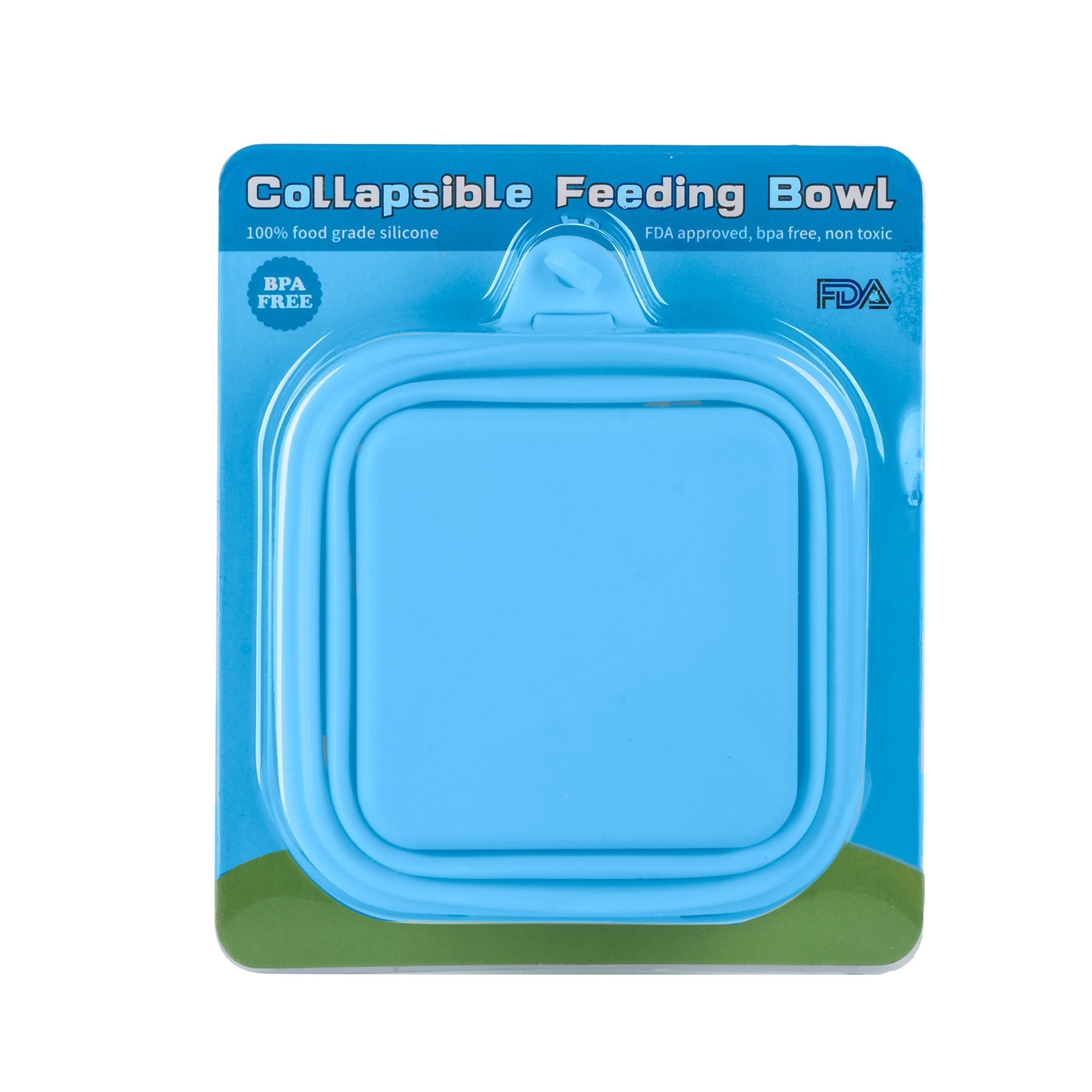 HKM-5831741 Collapsible Silicone Double Bowl for Dogs and Cats - Portable Feeding Dish for Food and Water