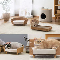 HKM-5831997 Wooden Cat Nest Sofa Bed for Pets - Cozy and Durable Design