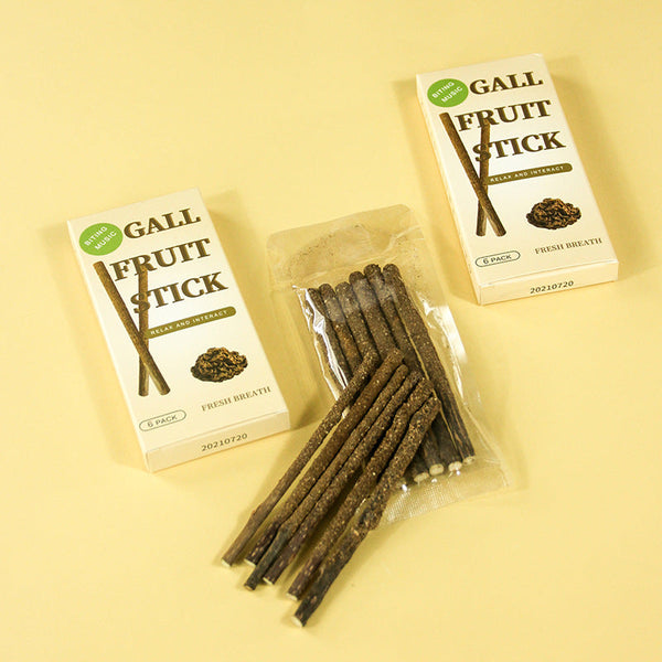 HKM-5832765 Natural Cat Snack - Wood Polygonum Peppermint Stick, 6-Piece Box, Insect & Cat Mint Flavor, 25g