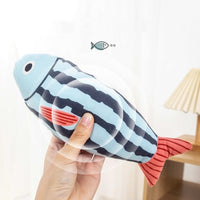 HKM-583315 Cat Mint Self-Hi Simulated Fish Toy for Pets - Multi-Color Polyester Molar Chew Plaything