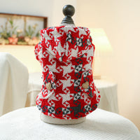 HKM-5833533 Cozy Red Plaid Trench Coat for Pets - Warm Autumn & Winter Fashion