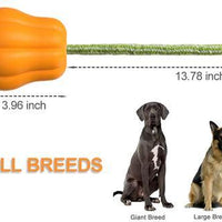 HKM-5836349 Durable Interactive Dog Rope Fetch Toy for Medium and Large Dogs - Teeth Cleaning Pumpkin Design
