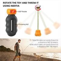HKM-5836349 Durable Interactive Dog Rope Fetch Toy for Medium and Large Dogs - Teeth Cleaning Pumpkin Design