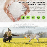 HKM-5836349 Durable Interactive Dog Rope Fetch Toy for Medium and Large Dogs - Teeth Cleaning Pumpkin Design