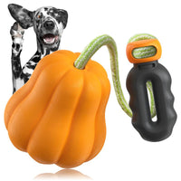 HKM-5836349 Durable Interactive Dog Rope Fetch Toy for Medium and Large Dogs - Teeth Cleaning Pumpkin Design