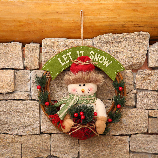 HKM-583635 Festive European Cartoon Garland for Christmas Decorations - Elks, Snowmen, Santa Options Available