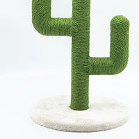 HKM-5836989 Cactus-Shaped Cat Climbing Frame with Sisal Scratching Post, 30x30x49cm, E1 Grade Wood, Green