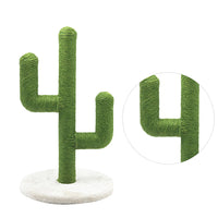 HKM-5836989 Cactus-Shaped Cat Climbing Frame with Sisal Scratching Post, 30x30x49cm, E1 Grade Wood, Green