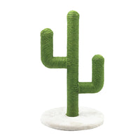 HKM-5836989 Cactus-Shaped Cat Climbing Frame with Sisal Scratching Post, 30x30x49cm, E1 Grade Wood, Green