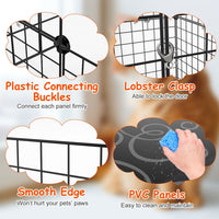 HKM-5837373 2-Tier Cat Cage Playpen with Climbing Ladder and Dual Doors for Small Pets, Detachable Indoor Enclosure for Cats, Ferrets, and More