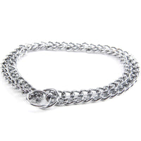 HKM-5837501 Stainless Steel Double Row Dog Collar - Durable Design for All Seasons, 2.0*30cm & 3.0*50cm Options