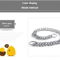 HKM-5837501 Stainless Steel Double Row Dog Collar - Durable Design for All Seasons, 2.0*30cm & 3.0*50cm Options