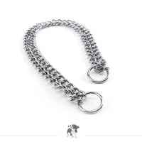 HKM-5837501 Stainless Steel Double Row Dog Collar - Durable Design for All Seasons, 2.0*30cm & 3.0*50cm Options
