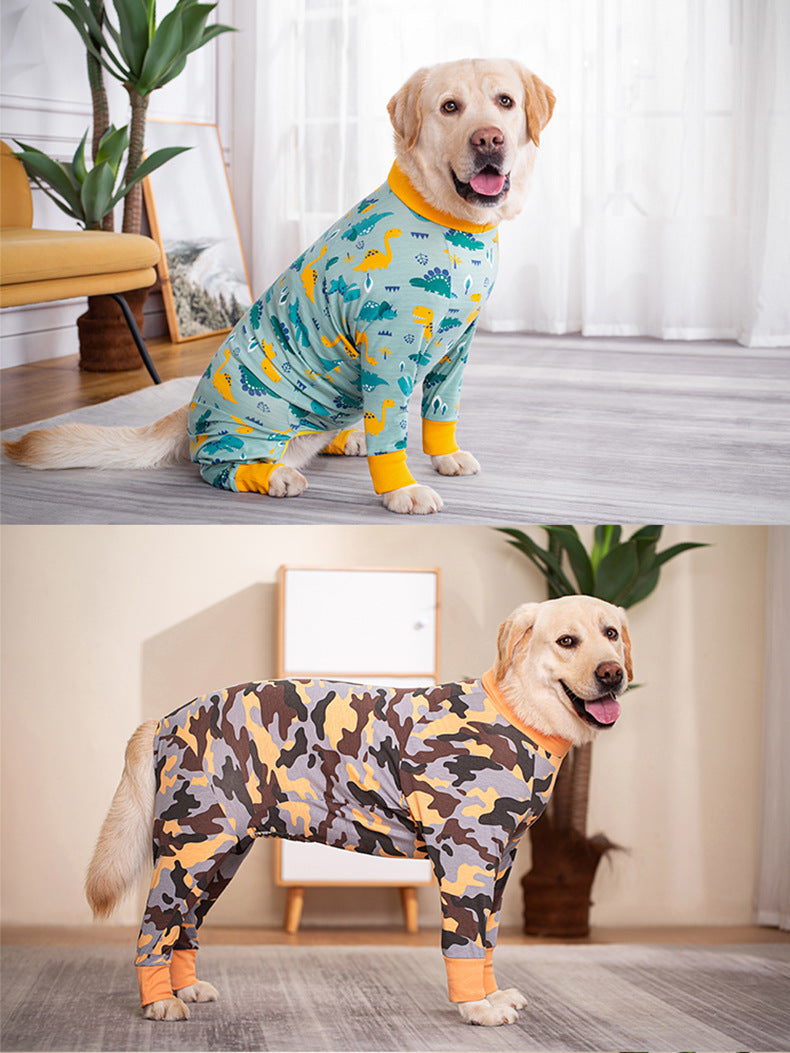 HKM-5837885 All-Inclusive Belly Four-Legged Pet Clothing in Various Sizes - Comfortable Cotton Material