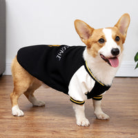 HKM-5838781 Medium Dog Polar Fleece Baseball Sweater – Red & Black, Sizes M to XXL