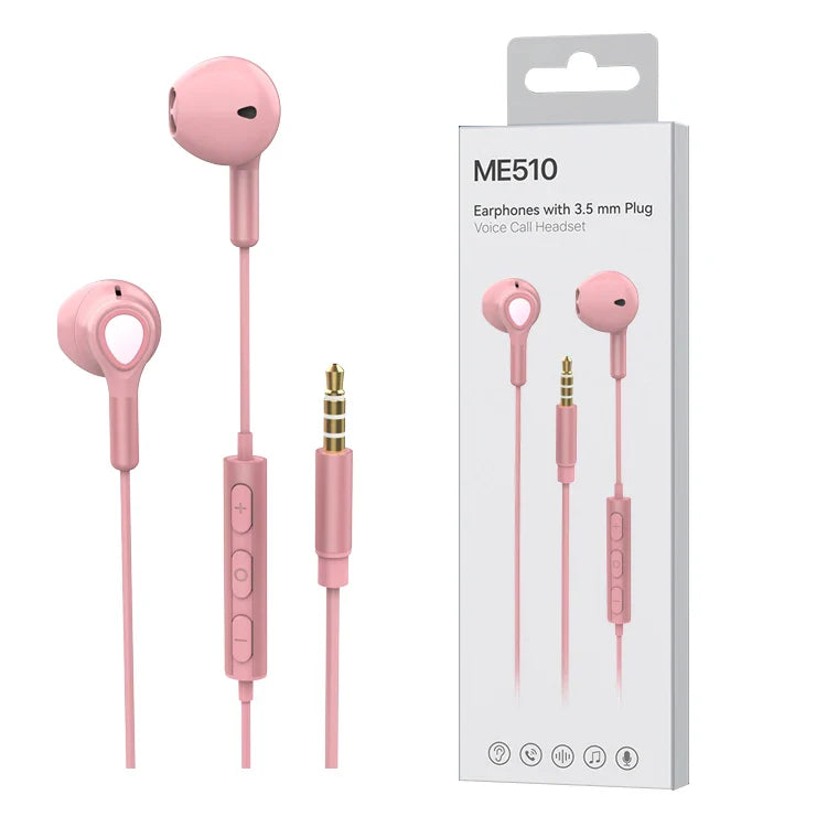 HKM-584019 Wired Earbuds with Microphone and Volume Control for iPhone - 3.5mm Connection
