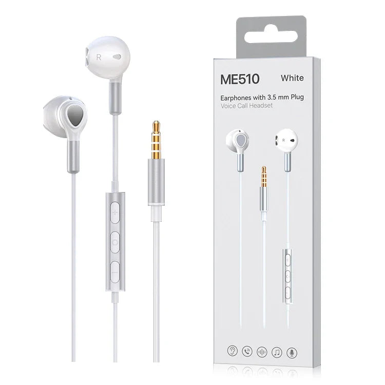 HKM-584019 Wired Earbuds with Microphone and Volume Control for iPhone - 3.5mm Connection