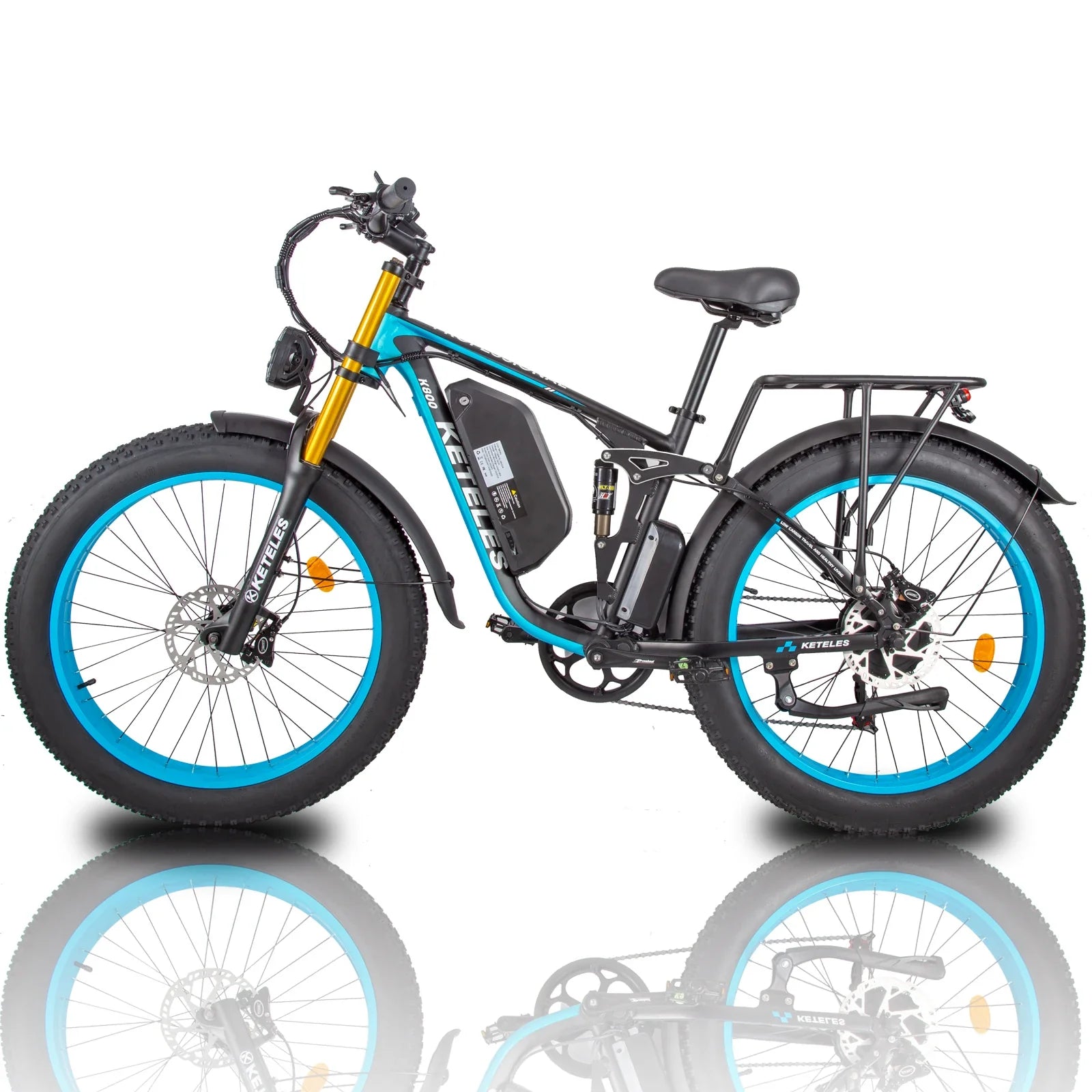 HKM-584339 Electric Bicycle K800 Pro Full Suspension 26 Inch 1000W Motor 18Ah Battery Shimano 7 Speed