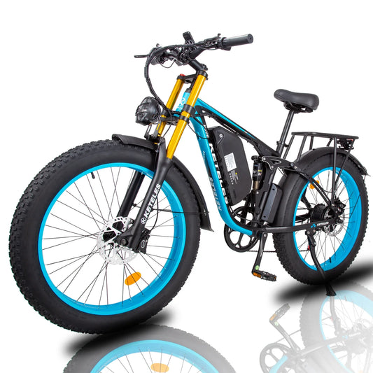 HKM-584339 Electric Bicycle K800 Pro Full Suspension 26 Inch 1000W Motor 18Ah Battery Shimano 7 Speed
