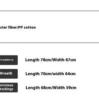 HKM-5843645 Creative Christmas Mat - Christmas Wreath, Strawberry, and Socks Designs, PP Cotton Lining, Size M