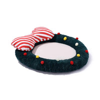 HKM-5843645 Creative Christmas Mat - Christmas Wreath, Strawberry, and Socks Designs, PP Cotton Lining, Size M