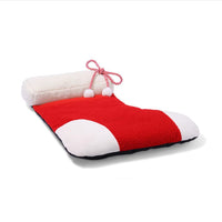 HKM-5843645 Creative Christmas Mat - Christmas Wreath, Strawberry, and Socks Designs, PP Cotton Lining, Size M
