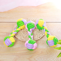HKM-5844285 Candy Color Cotton Rope Dumbbell Toy for Dogs – Cotton Knot Design, 20*6.5cm
