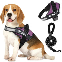 HKM-5845309 Couple Dog Chest Strap with Lead Rope ¨C Durable Polyester Pet Harness