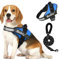 HKM-5845309 Couple Dog Chest Strap with Lead Rope ¨C Durable Polyester Pet Harness