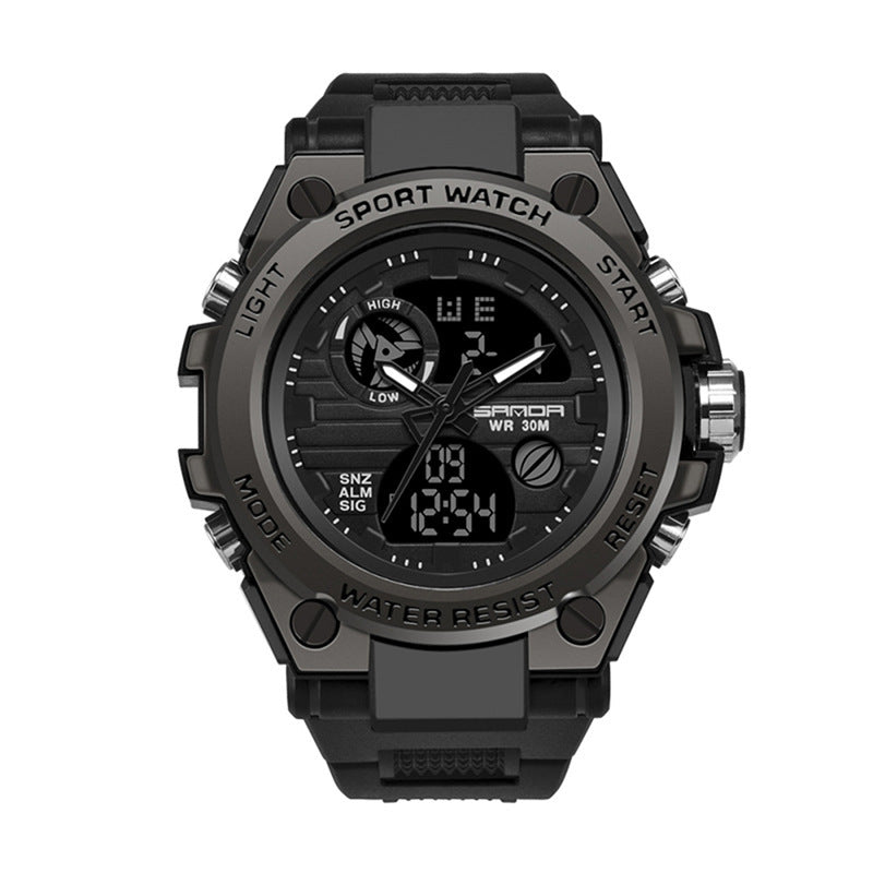 HKM-584531 Outdoor Sports Multi-Kinetic Energy Electronic Watch with Dual Display and Waterproof Design