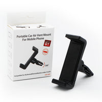 HKM-584723 Car Air Vent Phone Holder for Navigation - Fits Most Mobile Phones, Compact Design