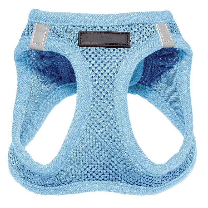 HKM-5848509 Reflective Mesh Dog Walking Rope with Adjustable Chest Strap - Breathable and Scalable Pet Harness