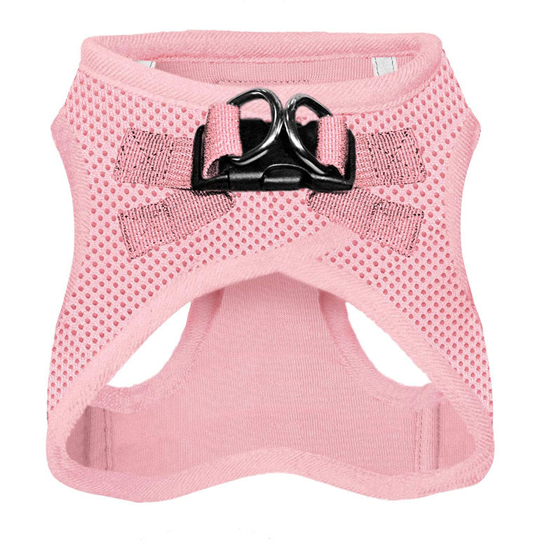 HKM-5848509 Reflective Mesh Dog Walking Rope with Adjustable Chest Strap - Breathable and Scalable Pet Harness