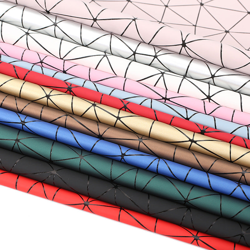 HKM-584851 PU Leather and Cotton Velvet Triangle Embossed Sofa Material, 0.7mm Thickness, 140cm Wide