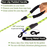 HKM-5849021 Comfortable Nylon Dog Leash 1.5m Reflective Heavy Duty for Small to Medium Pets