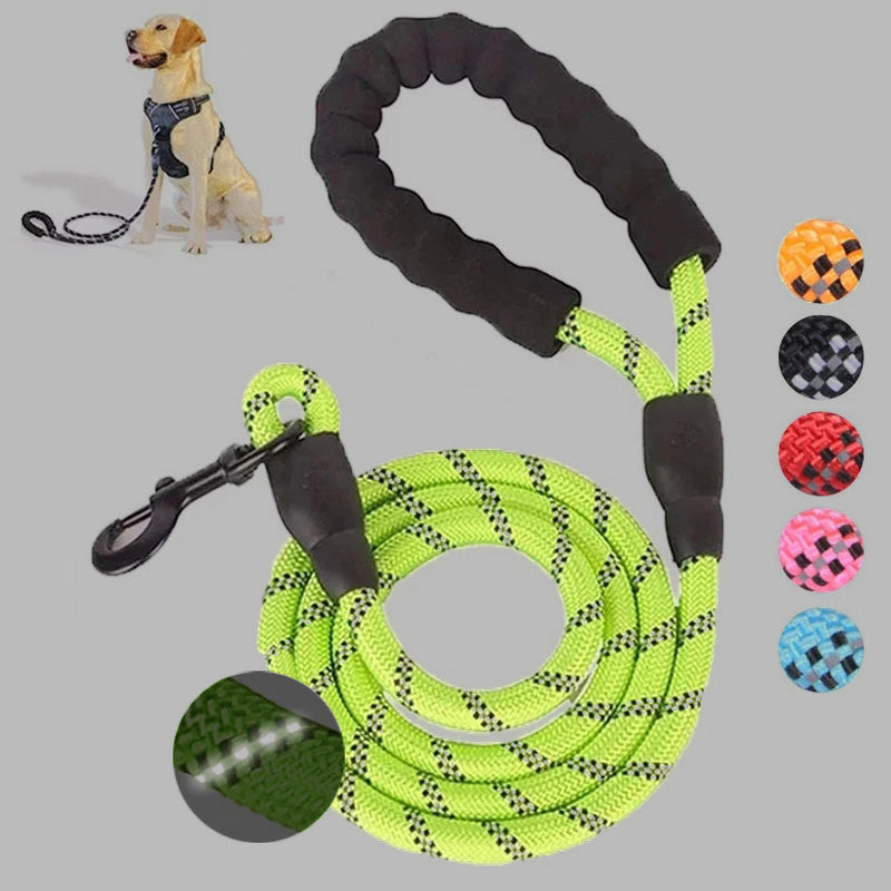HKM-5849021 Comfortable Nylon Dog Leash 1.5m Reflective Heavy Duty for Small to Medium Pets