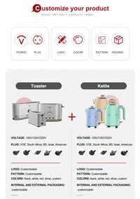 HKM-584915 Smart Touchscreen Electric Toaster for Precise Toasting Control