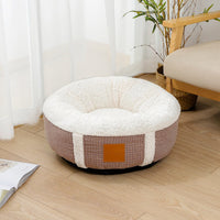 HKM-5849277 Super Soft Warm Pet Bed with Lamb Wool for All Ages - Comfortable, Lightweight, and Supportive