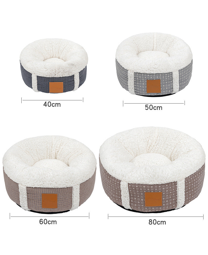 HKM-5849277 Super Soft Warm Pet Bed with Lamb Wool for All Ages - Comfortable, Lightweight, and Supportive