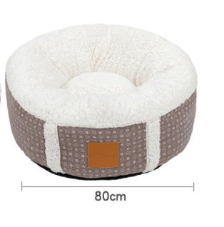 HKM-5849277 Super Soft Warm Pet Bed with Lamb Wool for All Ages - Comfortable, Lightweight, and Supportive