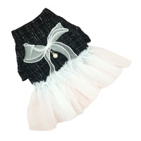 HKM-5849789 Classic Black and White Gauze Skirt for Small Dogs, XS-XL Size Options