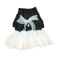 HKM-5849789 Classic Black and White Gauze Skirt for Small Dogs, XS-XL Size Options