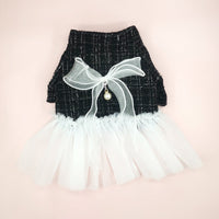 HKM-5849789 Classic Black and White Gauze Skirt for Small Dogs, XS-XL Size Options